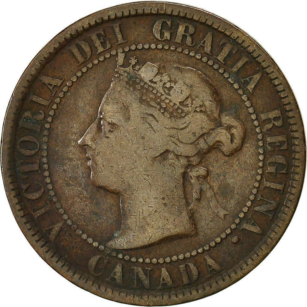 1884-Large-Cent-With-A-Repunched-N-In-Regina